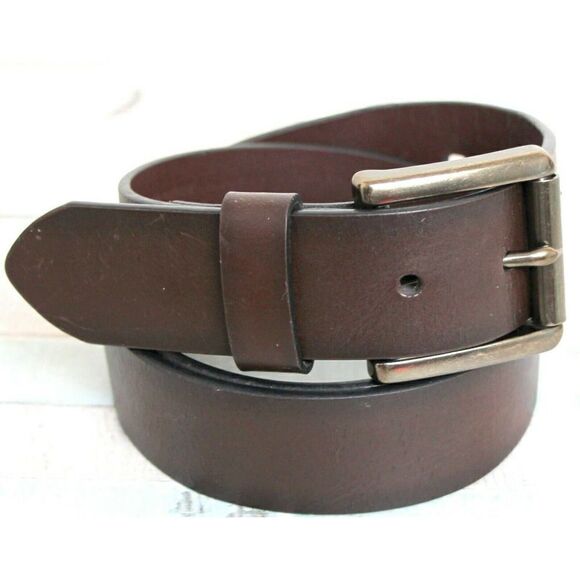 GOODFELLOW BROWN BONDED LEATHER 1 3/8"Wd CASUAL WOMEN'S BELT Sz M (44M - Picture 6 of 10